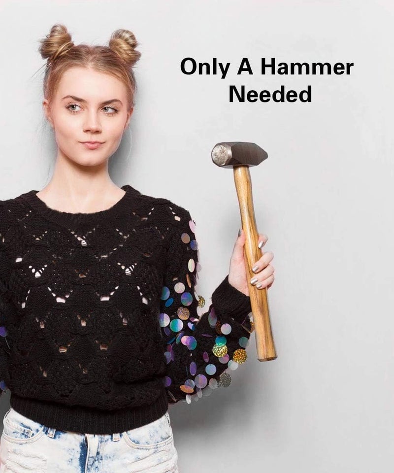 Mount Plus MP-NS400 No Stud Tilt TV Wall Mount | Quick Studless Install with No Drill | Low Profile for 22" to 55" TVs Up to 70LBS | Steel Frame Securely Anchors TV to Dry Wall (1 Pack) - Image 2